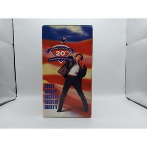 Rocky VHS Set Sylvester Stallone 20th Anniversary Rocky 1,2,3,4,5 Box Set